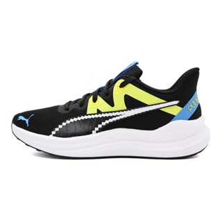 PUMA Reflect Lite Let's Play Jr 鞋帶 運動鞋 大童 黑黃藍 R9884 (3944450