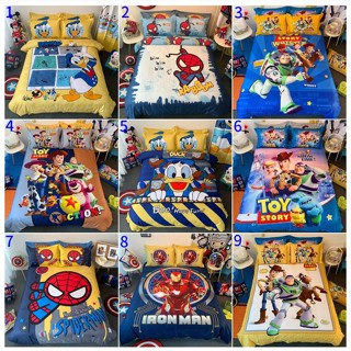 Marvel 鋼鐵人 蜘蛛人 美國隊長 復仇者聯盟 唐老鴨 米奇 冰雪奇緣床包 被套組床罩 單人 雙人 不易褪色 舒適