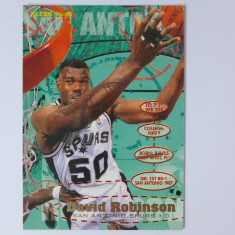 ~David Robinson/大衛·羅賓森~馬刺雙塔/海軍上將/名人堂 1995年FLEER.NBA籃球卡