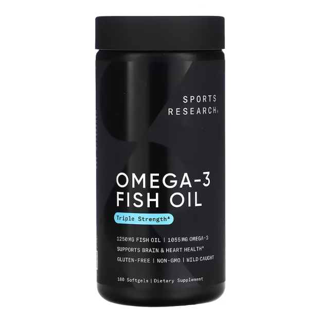 Sports Research, Omega-3 魚油，三倍魚油，180 粒