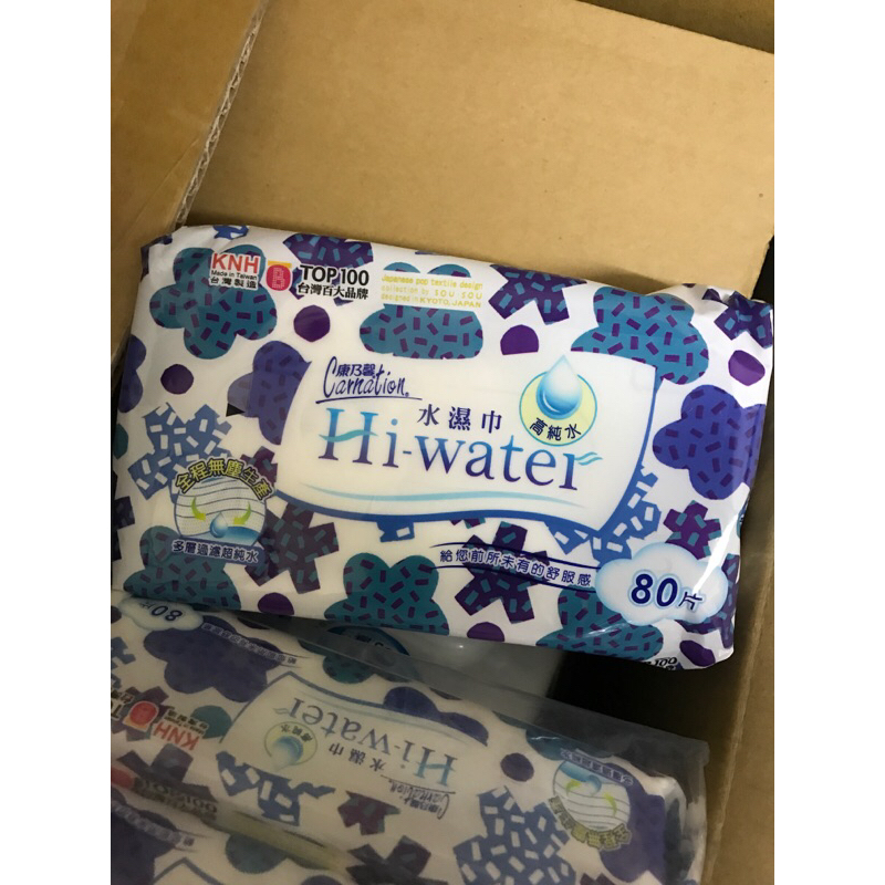 康乃馨Hi-water水濕巾80片2023製造