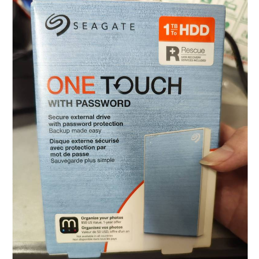 【電腦周邊】希捷 SEAGATE OneTouch 1TB 2.5吋 HDD 行動硬碟 冰川藍 全新未拆 保固內 聯強貨