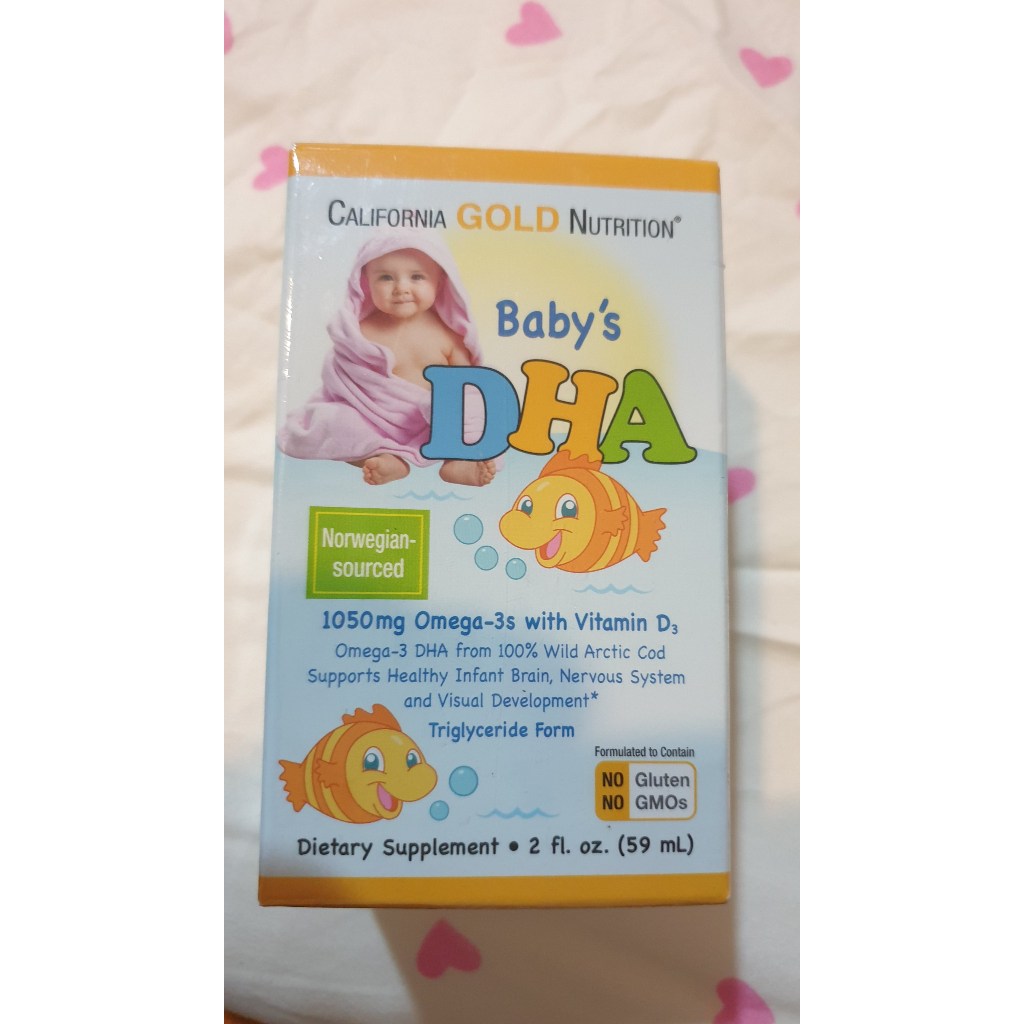 美國 California Gold Nutrition 嬰兒 幼兒 DHA，含維他命 D3 的Omega-3，59ML