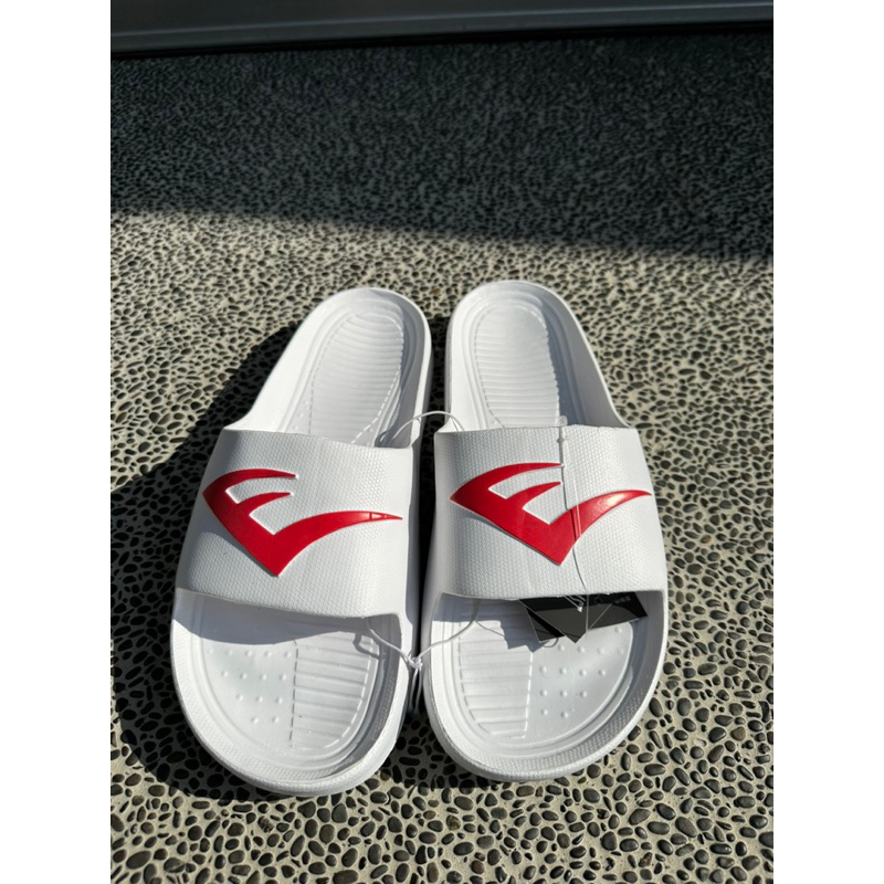 gogosneaker ®️Everlast 拖鞋 白色 運動拖鞋 防水 白紅