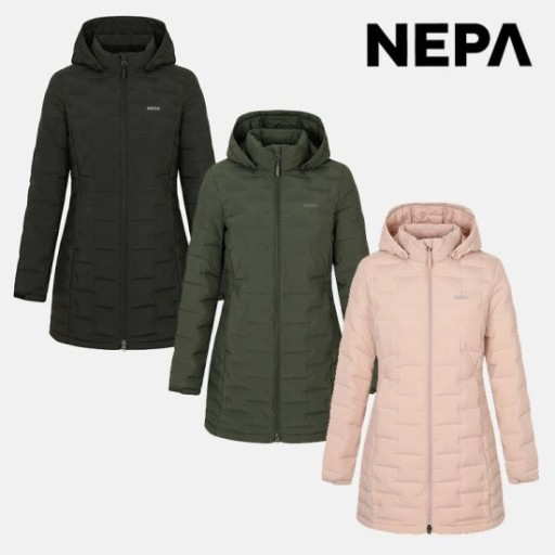 新品65折限時折扣❗️韓國 Nepa 2023新款 女裝 中長版輕便連帽管狀羽絨外套 鵝絨外套