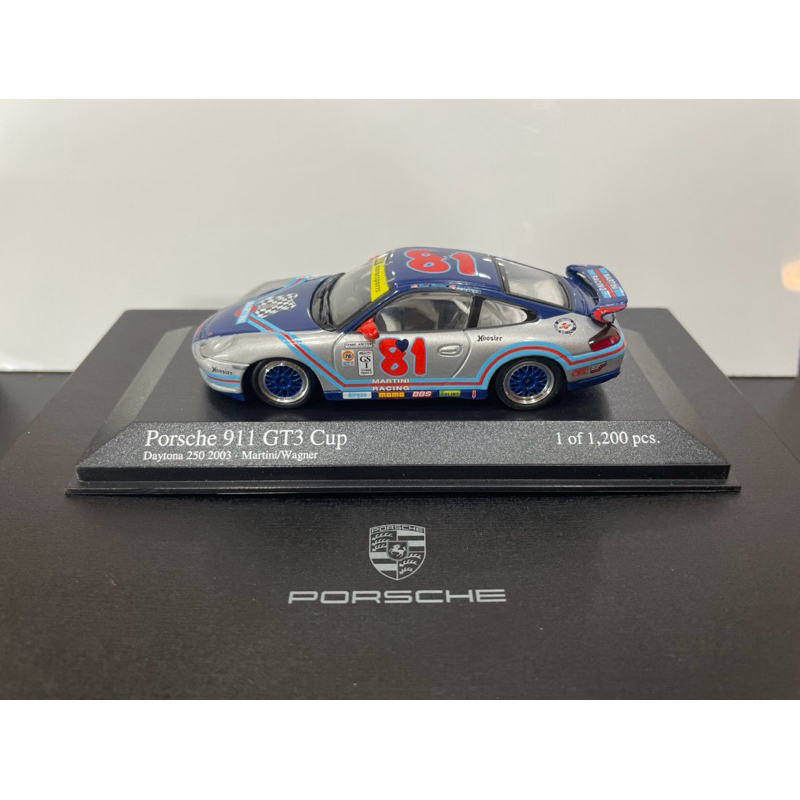 【STAN】絕版出清 Minichamps 1/43 Porsche 911 GT3 cup (996) Martini