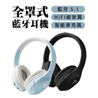 頭戴式藍牙耳機 POLYWELL 全罩式 可折疊 藍芽5.1 內建麥克風 Type-C充電 音樂控制鍵 可接音源線
