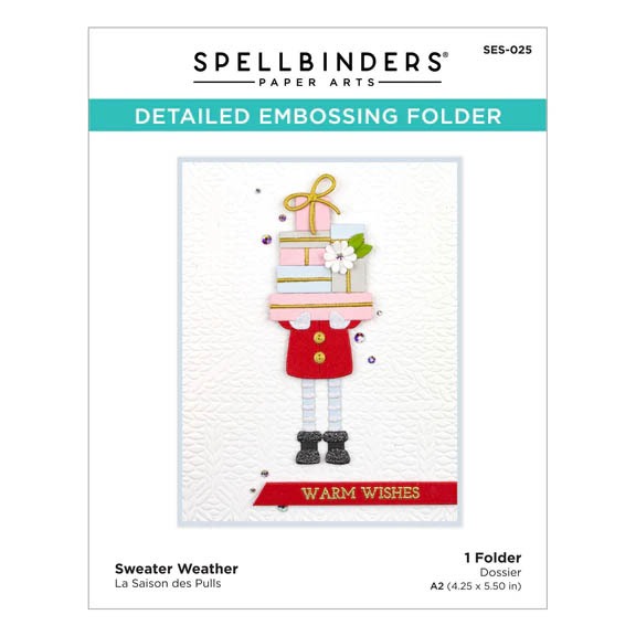 Spellbinders 毛衣天氣浮雕版 Sweater Weather Embossing Folder
