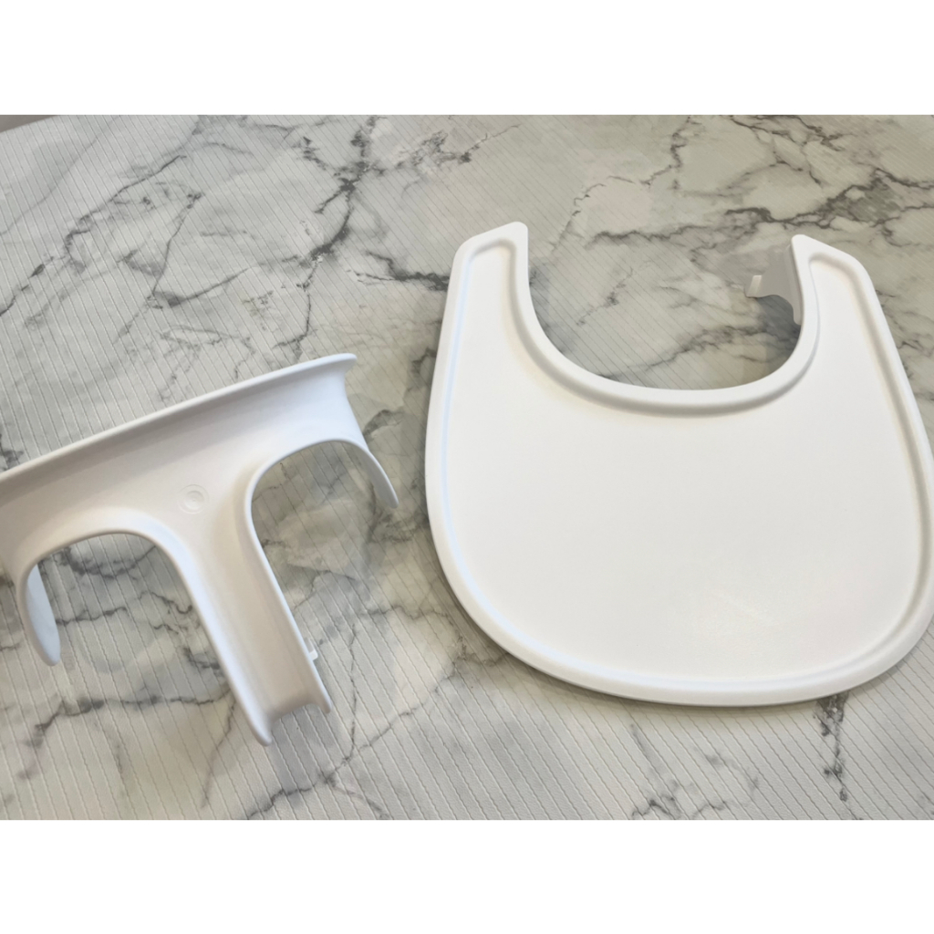 (二手）正版Nomi成長椅配件 餐盤、護圍 （白色）