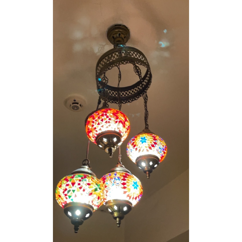土耳其四頭吊燈 波西米亞 地中海 彩色馬賽克吊燈 Turkish Moroccan Mosaic Lamps