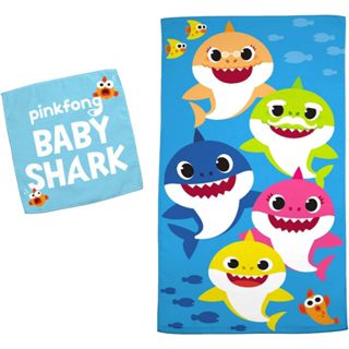 預購🚀美國正貨🚀美國 Baby Shark 兒童 鯊魚寶寶 兒童 毛巾 手帕 純棉