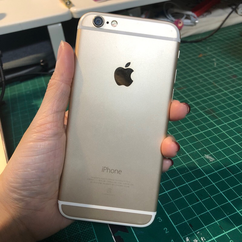 二手iphone 蘋果手機 材料機 iphone6 附手機殼 64G 香檳金 iphone材料