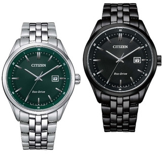 CITIZEN 星辰 GENT'S Eco-Drive經典簡約紳士五珠鍊鋼錶【Watch On-line Store】