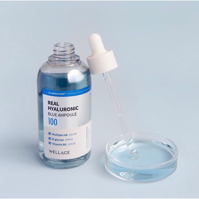 serum cấp nước WELLAGE Real Hyaluronic Blue Ampoule 100ml