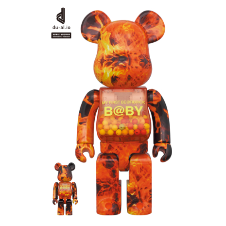 MY FIRST BE@RBRICK B@BY FLAME Ver. 100％ &amp; 400％ 火焰千秋