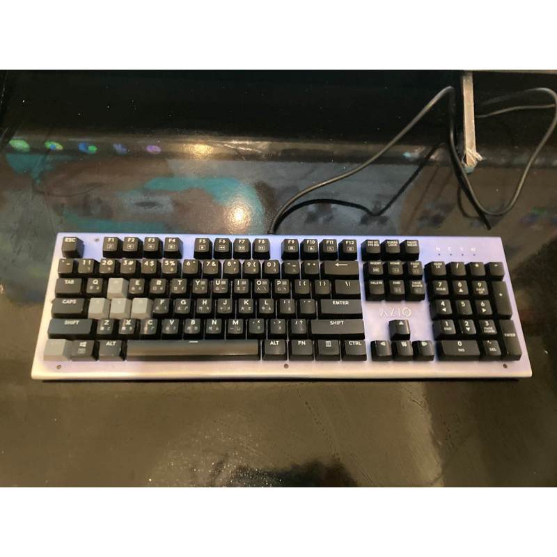 AZIO MK HUE 鋁合金藍(茶軸/白光)背光機械式 中文 鍵盤