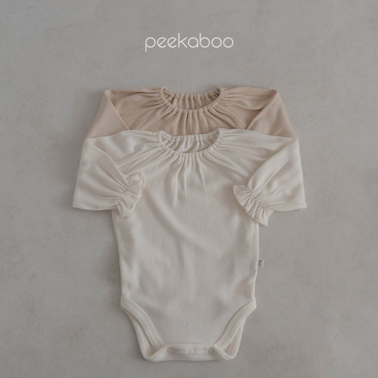 peekaboo 柔軟抓皺包屁衣｜女寶包屁衣 連身衣 新生兒 寶寶 兒童 韓國童裝 寶寶衣服 嬰兒衣服