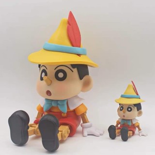 全新未拆 限量獨特造型 蠟筆小新 木偶人 小木偶 皮諾丘 8CM/18CM