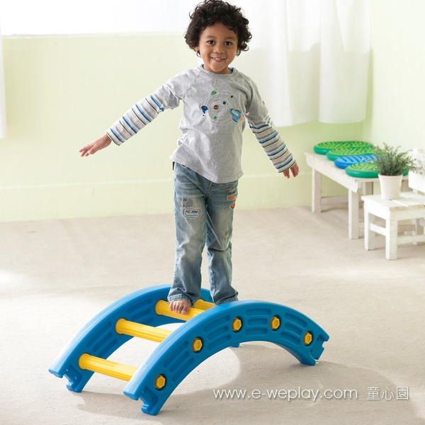 【搖滾圈-半圓/全圓零件】黃色橫桿 零件組 3Y+玩具 幼兒園教具 教具 平衡運動 攀爬架 平衡木 遊具 Weplay