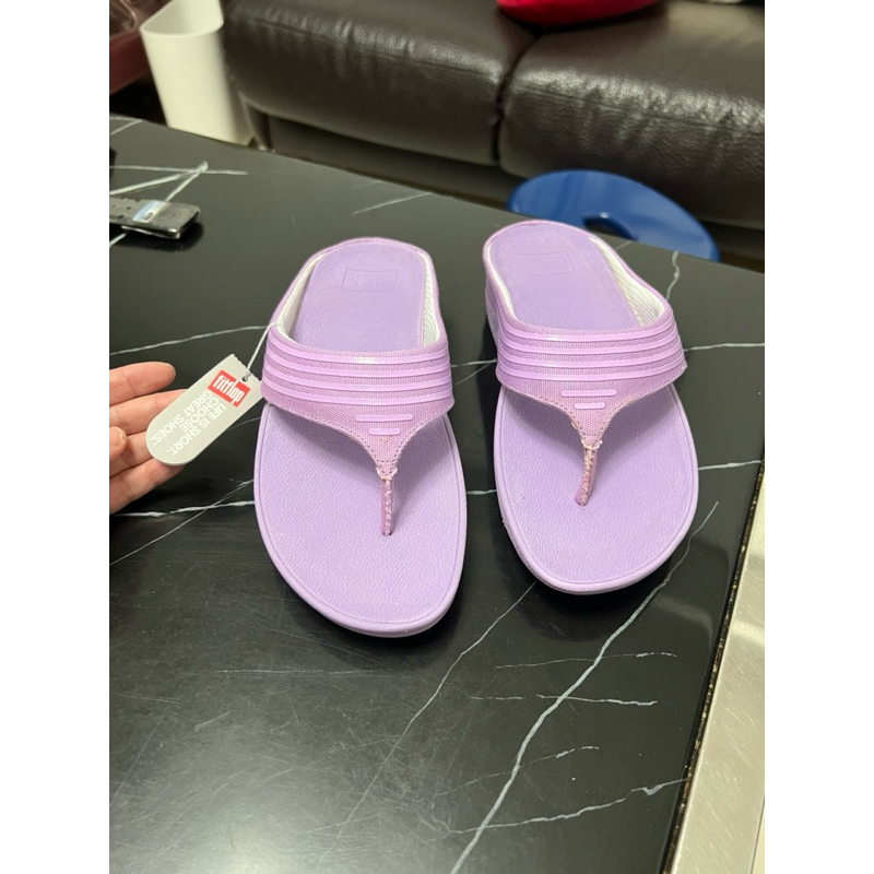 fitflop粉紫色夾腳拖鞋