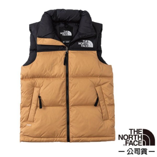 【The North Face】男 款拼接防潑水舒適保暖可收納連帽羽絨背心/適登山健行_棕黑_3JQQ