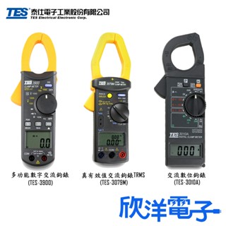TES 泰仕 多功能數字交流鉤錶 AC-DC電壓 AC電流 電阻 電容 頻率 二極體 導通蜂鳴 十合一多功能鉤錶