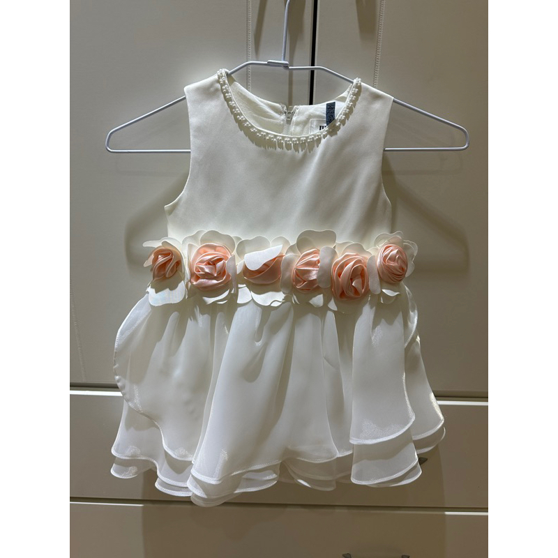 女童花童禮服 小洋裝 白色小禮服