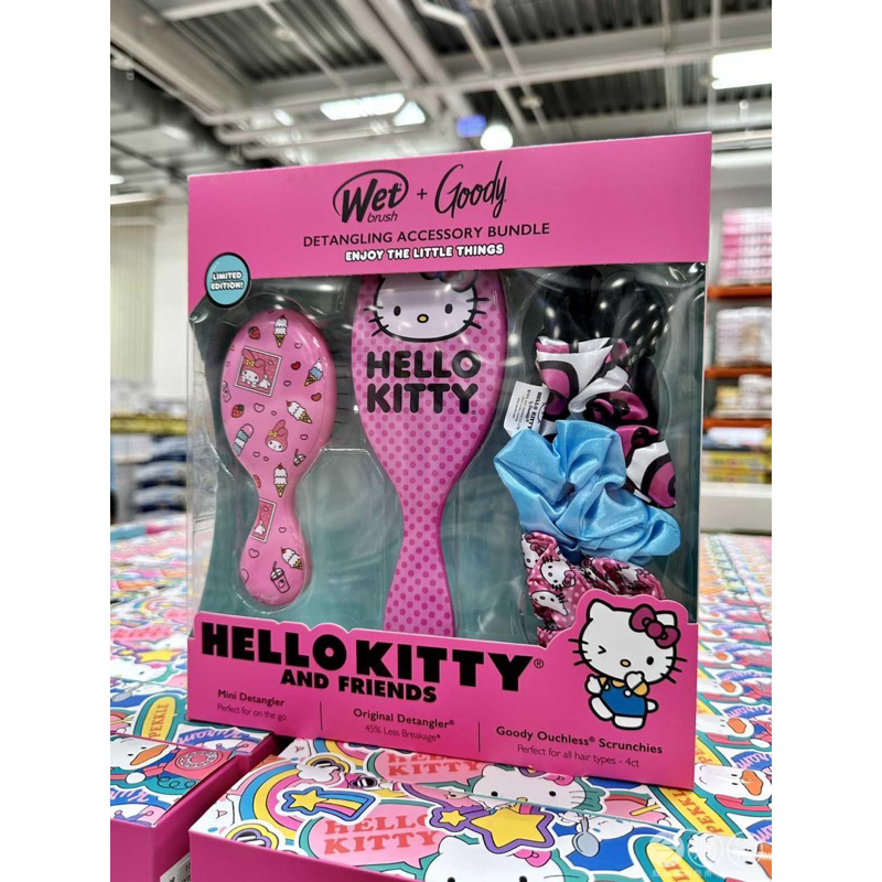 Wet Brush Hello Kitty and Friends 梳子髮飾組 Kitty/大眼蛙