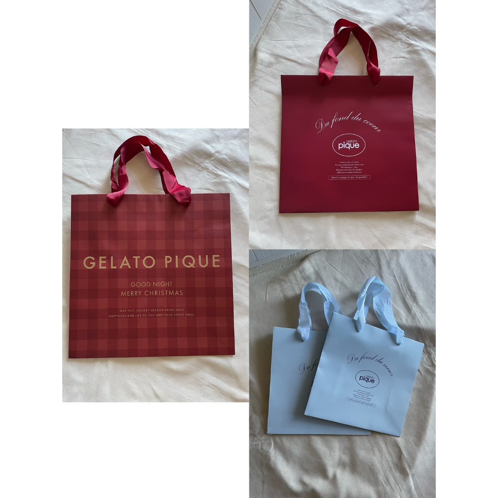 Gelato Pique紙袋 專櫃紙袋 提袋 禮物袋 聖誕節提袋 紅色紙袋