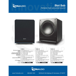 TRUAUDIO SS-12 重低音喇叭/長衝程低音單體