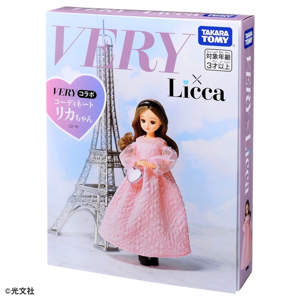 莉卡娃娃 LD-16 VERY質感穿搭粉紅洋裝莉卡 LA91019