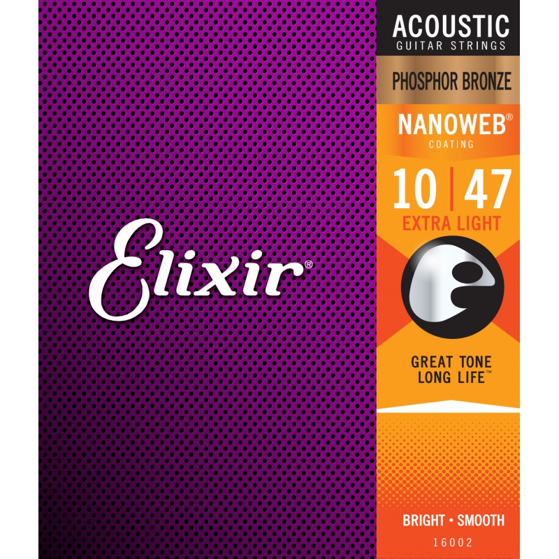 Elixir Nanoweb 磷青銅 薄包覆 10-47 民謠吉他弦