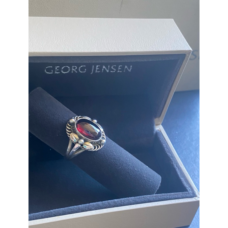 Georg Jensen喬治傑生GJ#1A 丹麥製 絕版 石榴石戒指