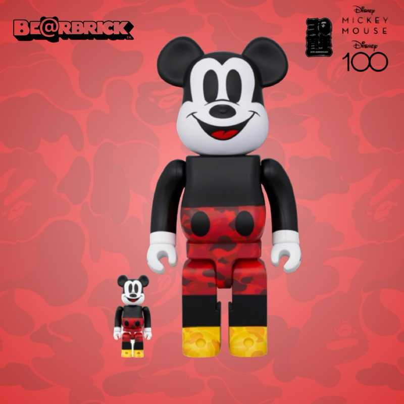 🖇️預購文🖇️ BE@RBRICK BAPE(R) MICKEY MOUSE COLOR 400％+100%