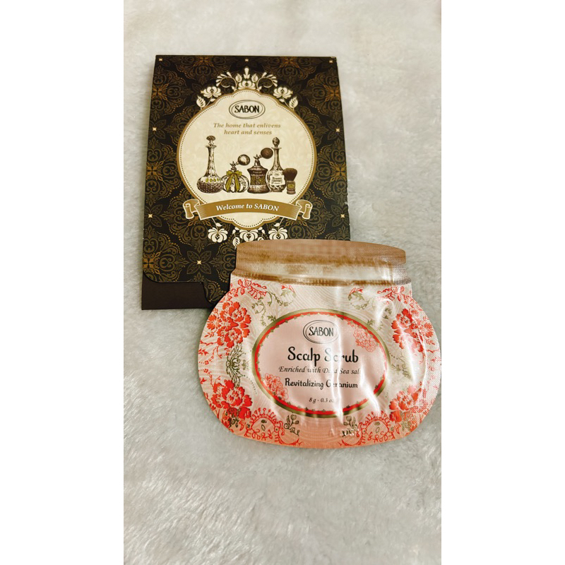 SABON 賦活天竺葵 死海鹽頭皮磨砂膏 8g