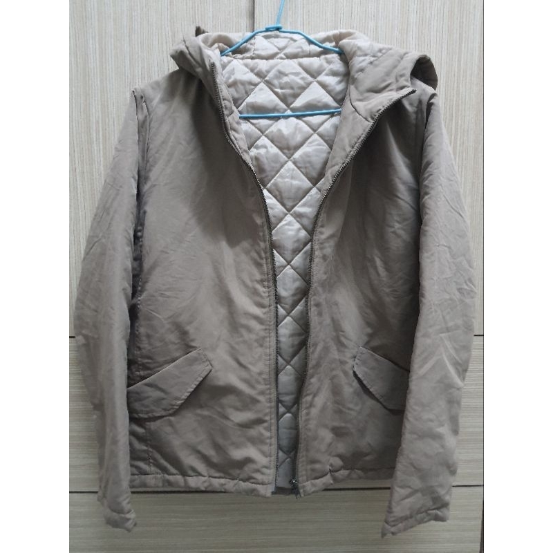 日本CLOSSHI外套 內裡菱格紋 鋪棉外套 卡其色外套  賣場多件外套