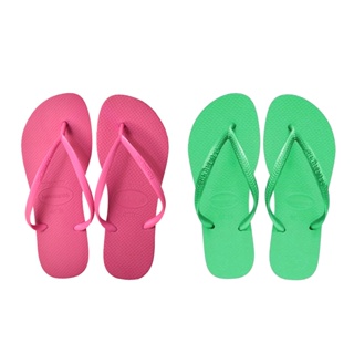 HAVAIANAS・女鞋・SLIM 素色系列・好萊塢粉、淡草綠・(型號：00013)・巴西集品