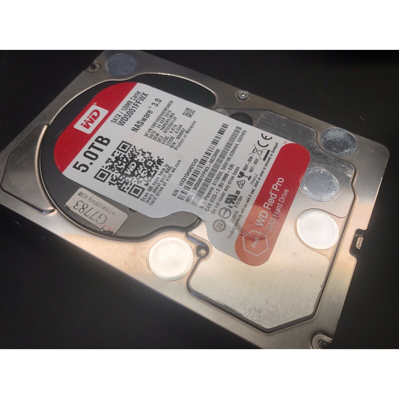 二手良品，WD 紅標 5TB，3.5吋硬碟