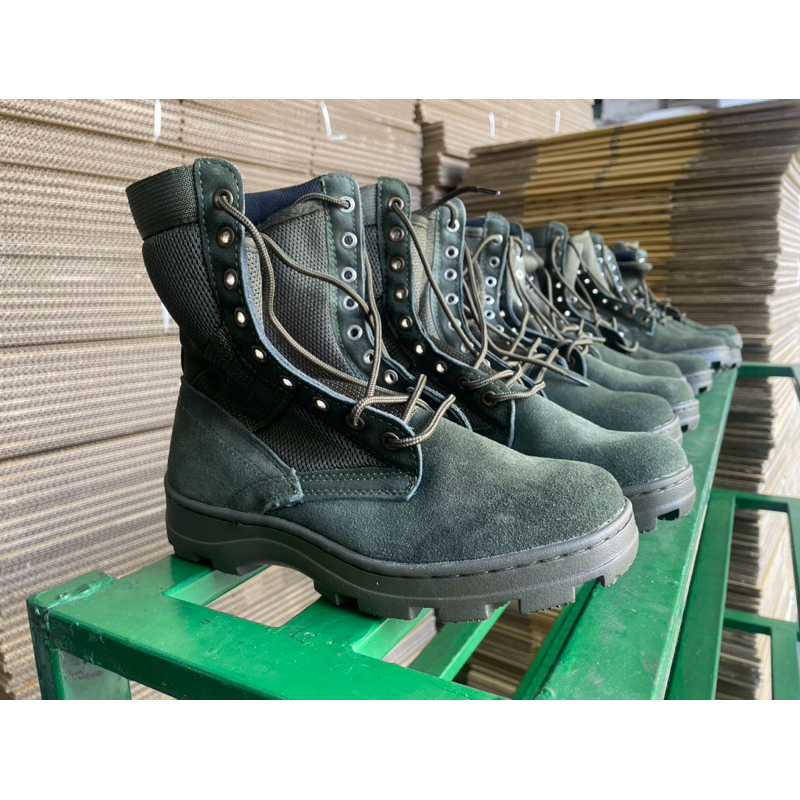 麂皮野戰靴 橄欖綠麂皮鞋