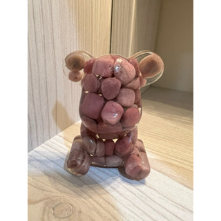 《mini熊～世界》🐻天然薔薇輝水晶碎石🐻小熊擺件🐻