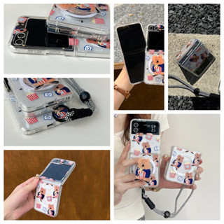 Samsung 三星 Z Flip 3 4 5 摺疊手機殼 磁吸柿子熊 三星Galaxy Z Flip6 翻蓋防摔保護殼