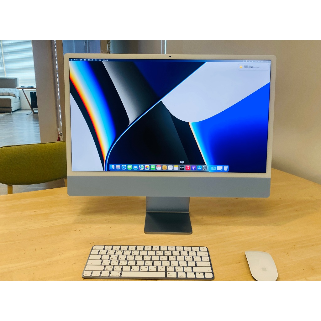 台中 iMac 24吋 4.5K Retina M1 16G 256G 藍色 Apple 蘋果電腦