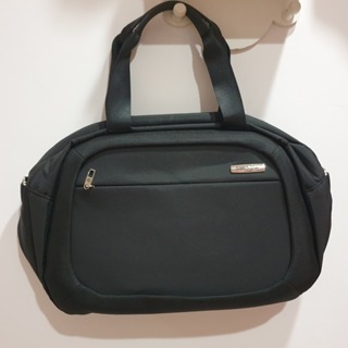 新秀麗 Samsonite 黑色 防潑水 手提包 旅行袋 (可固定在行李箱手把上) 手提行李袋、旅行袋、重量輕盈、不笨重
