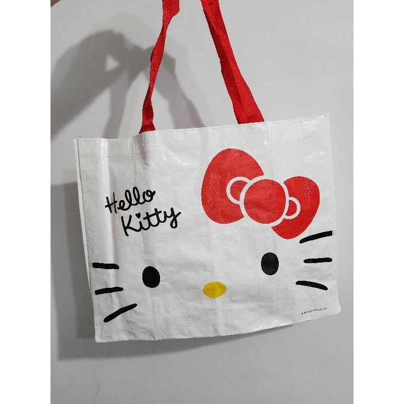 〔正版〕三麗鷗Hello Kitty凱蒂貓 經典大臉購物袋帆布袋