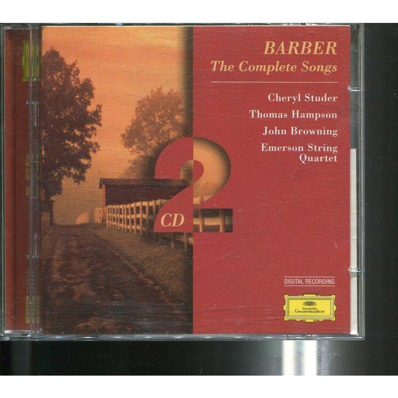 文本齋 Studer Hampson Barber 巴伯 The Complete Songs 歌曲集 2CD DG