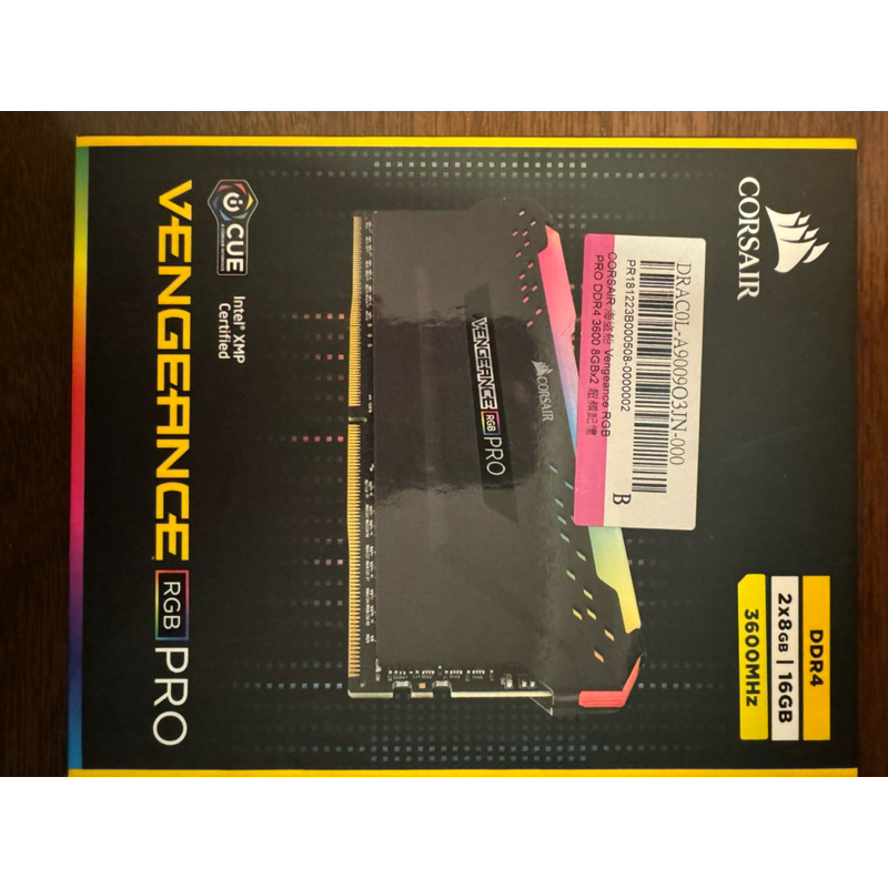 Corsair vengeance RGB Pro 2x8GB 3600MHz