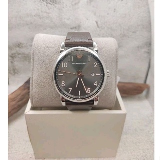 紳士 全新 原$7,200 Emporio Armani 亞曼尼 真皮革錶帶 簡約 時尚 正品 男錶 女錶 中性錶