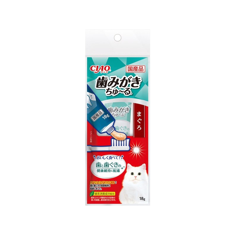 『寵物王』日本 CIAO 啾嚕貓咪口齒清潔牙膏 18g 牙齒清潔 貓肉泥 牙膏肉泥 肉泥膏