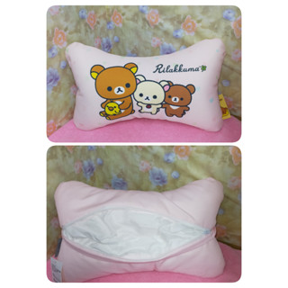 正版 拉拉熊 Rilakkuma 幸運草日 骨頭枕 童枕 小枕 枕頭 午睡枕 可拆洗 臺灣製