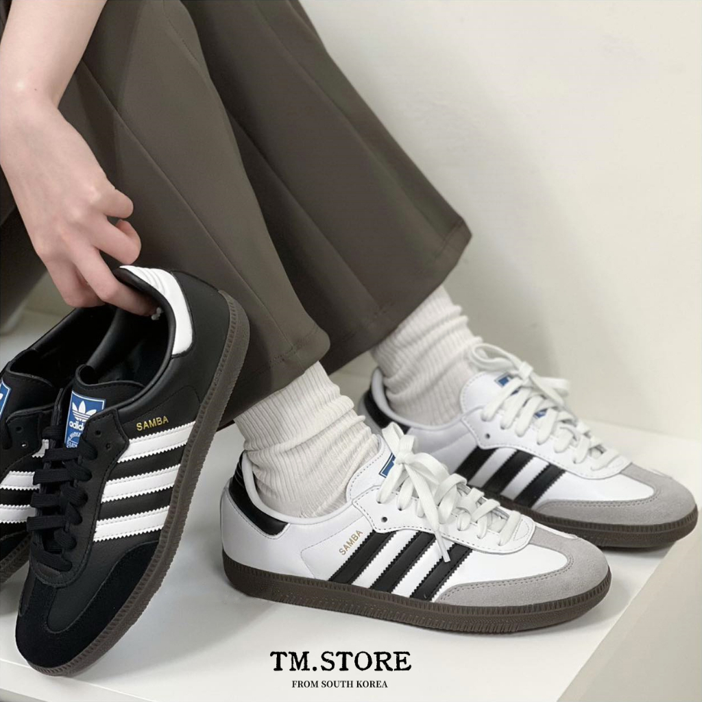 TM_Adidas Samba OG 黑白 焦糖底 麂皮 德訓鞋 B75807 B75806